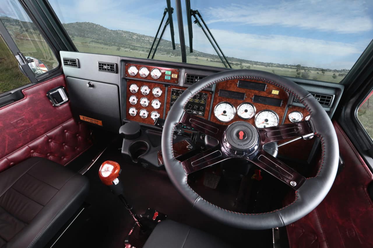 the interior of a kenworth legend sar truck